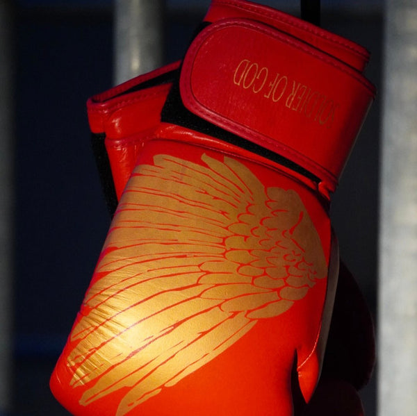 Boxing Gloves Red / Gold