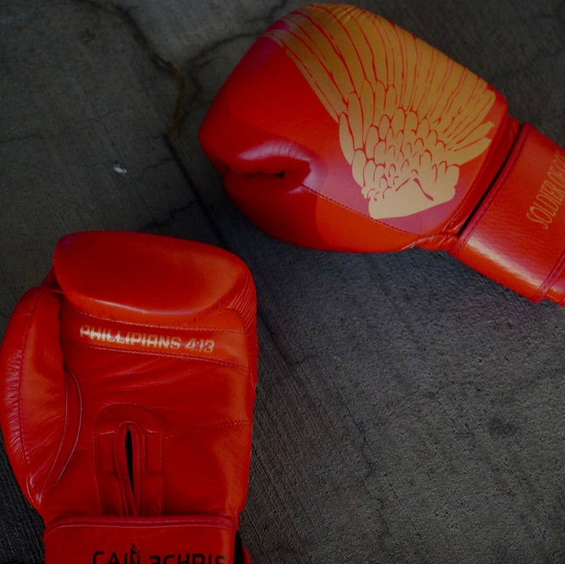 Boxing Gloves Red / Gold