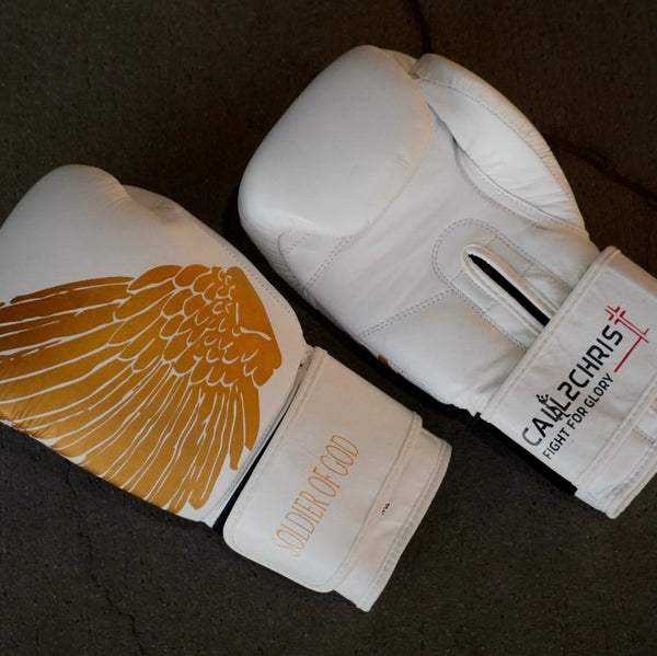 Boxing Gloves  White / Gold